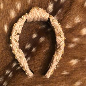 LeLe Sadoughi Texas Longhorn and Huaco Feather Headband